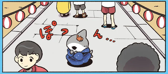 夏祭りでおともだちとはぐれちゃった！ ひとりぼっちで泣きそうになる子ザメちゃん