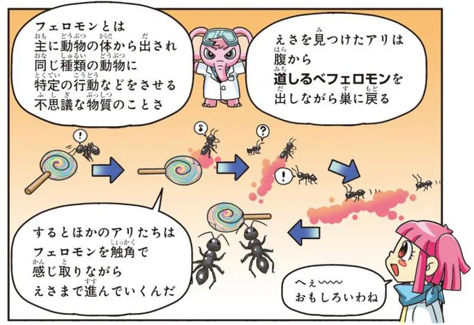 アリの行列には、「情報を伝えるしくみ」がかくれています