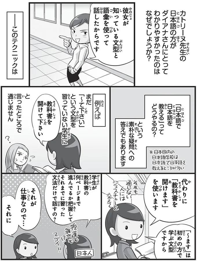 日本語で日本語を教えるとは