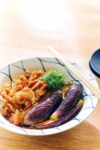 豚こまとなすの揚げびたし