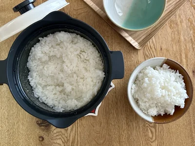 かまど炊きさながらのお米がレンジで！！
