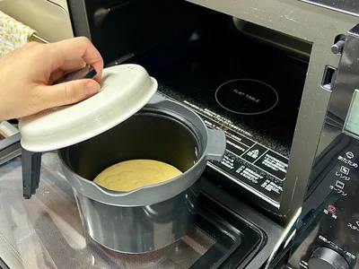 フタをして電子レンジで600wで2分加熱