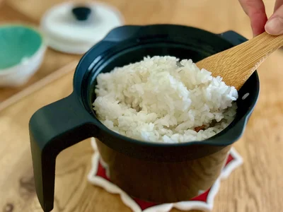 ふっくらと炊き上がりました