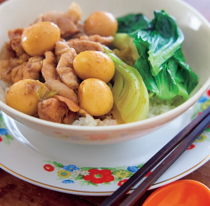 手軽なうずらの卵を一緒に煮て味は本格派!「豚しゃぶルーローハン」
