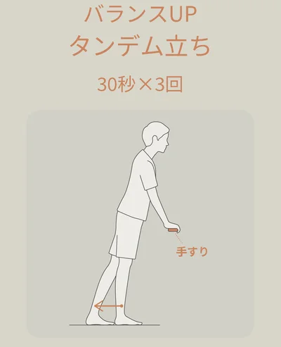 バランスUP「タンデム立ち」