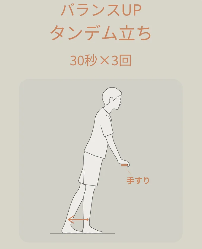 バランスUP「タンデム立ち」