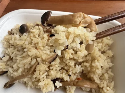 風味豊かなきのこがたっぷり！