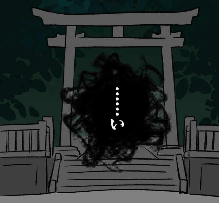暗闇に浮かぶ神社の奥から、吸い寄せられるように聞こえる声／くらやみガールズトーク2（3）
