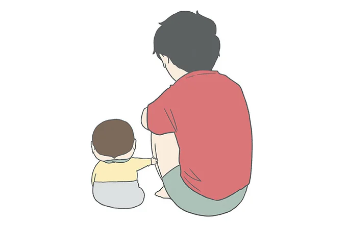 次男とパパ