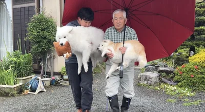 雨の日は抱っこでトイレへ…▶丁寧に運んでもらっていますね（⇒次へ）