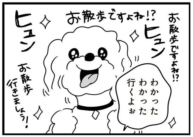 散歩が大好きになった愛犬。ところが雨が降っていると分かった瞬間