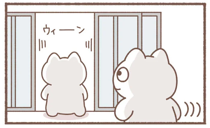 存在感がないから!? 自動ドアが閉まるタイミングにショック／毎日がんばっていきる、えらい（3）