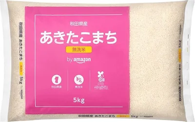 by Amazon 秋田県産 あきたこまち 無洗米 5kg