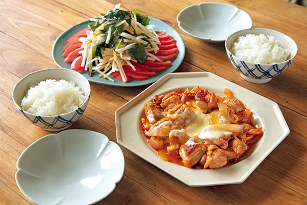 「チーズとりキムチ」の献立