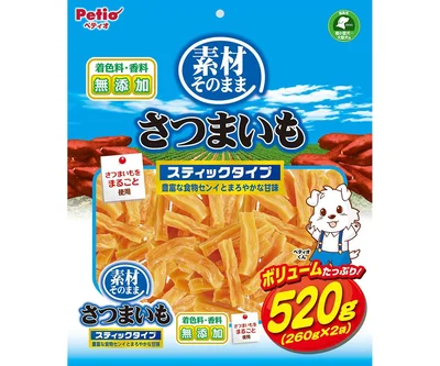 ペティオ (Petio) 素材そのまま さつまいも スティックタイプ 520g