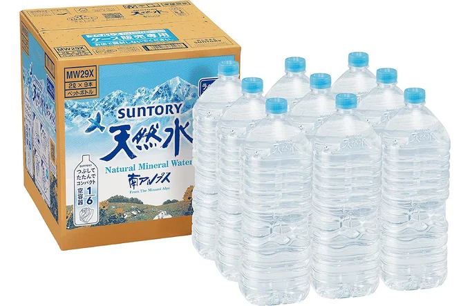 サントリー 天然水 ラベルレス 2L ×9本 南アルプス 【Amazon.co.jp限定】まとめ売り実施中