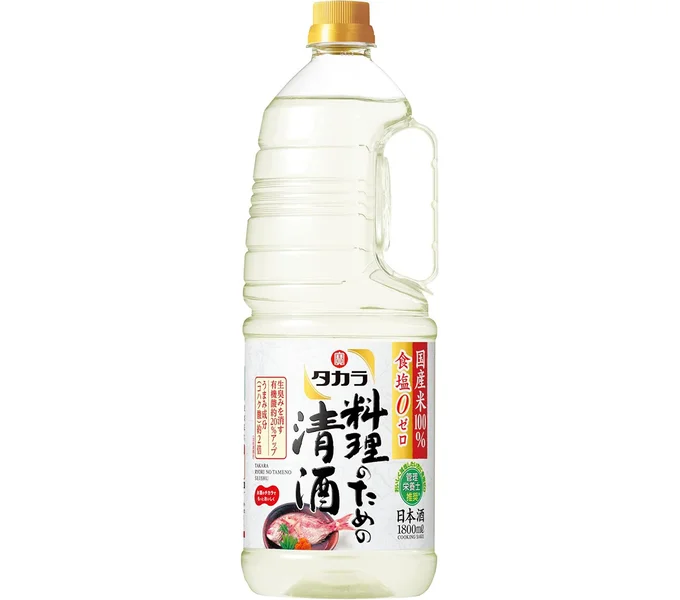 宝酒造 【料理をおいしく】【食塩ゼロ/国産米100%】 タカラ 料理のための清酒 取手付 ペット 日本酒 1800ml