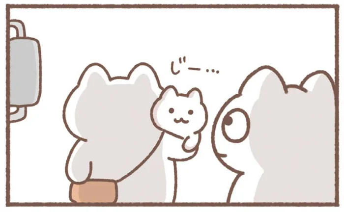 街中でじっと見つめてくる赤ちゃんにこっそりリアクション！／毎日がんばっていきる、えらい（24）