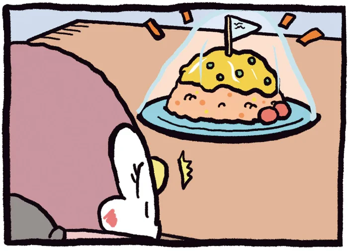 ママのために作った特製お子様ランチ。旗に込められた想いに泣ける！／ちゃんぺんとママぺんの平凡だけど幸せな日々2（10）