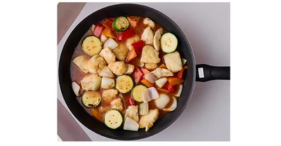 野菜を加え、さらに3分焼く