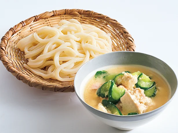 塩もみきゅうりの具だくさんつけ麺