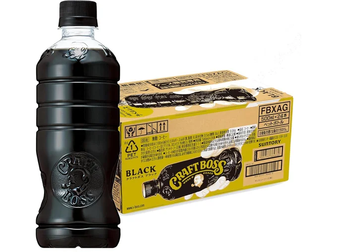BOSS(ボス) サントリー クラフトボス ブラック ラベルレス コーヒー 500ml ×24本