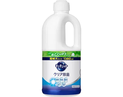 キュキュット 【大容量】 クリア除菌 食器用洗剤 グレープフルーツの香り 詰替え用 1380ml 