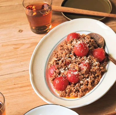 ミニトマトの甘酸っぱさが味の決め手「ミニトマトのミートソース炒め」