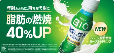 脂肪燃焼を強力サポート！話題の新商品「ダノン ビオ（R）脂肪燃焼ヨーグルトドリンク」