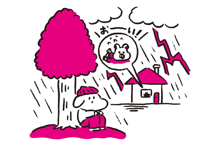 雷の音が聞こえたら避難!