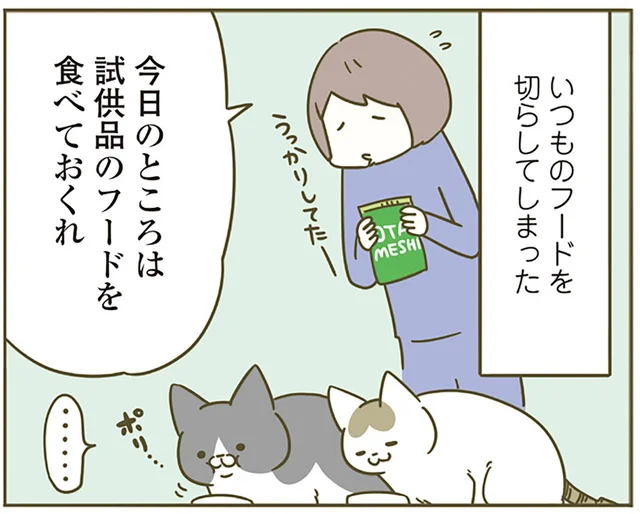 試供品のフードが超不評！ なんとか食べてもらおうと鰹節で誤魔化してみたら