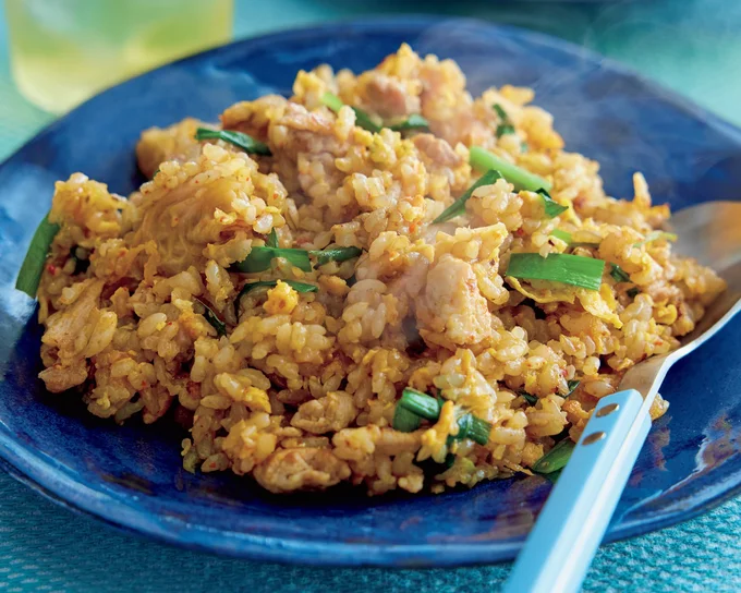 玄米の豚キム卵チャーハン