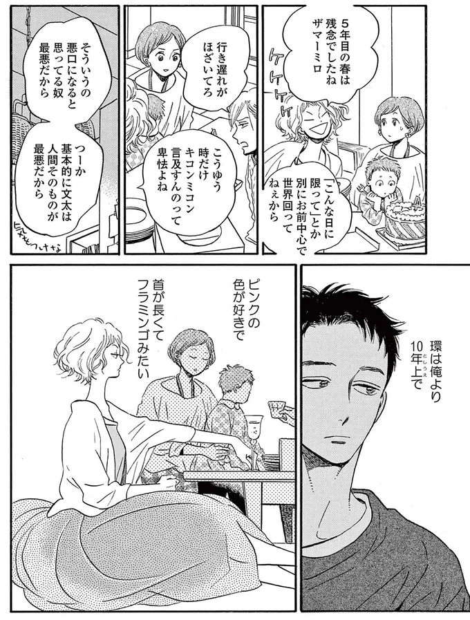 環は俺より10年上でピンクの色が好きで首が長くてフラミンゴみたい