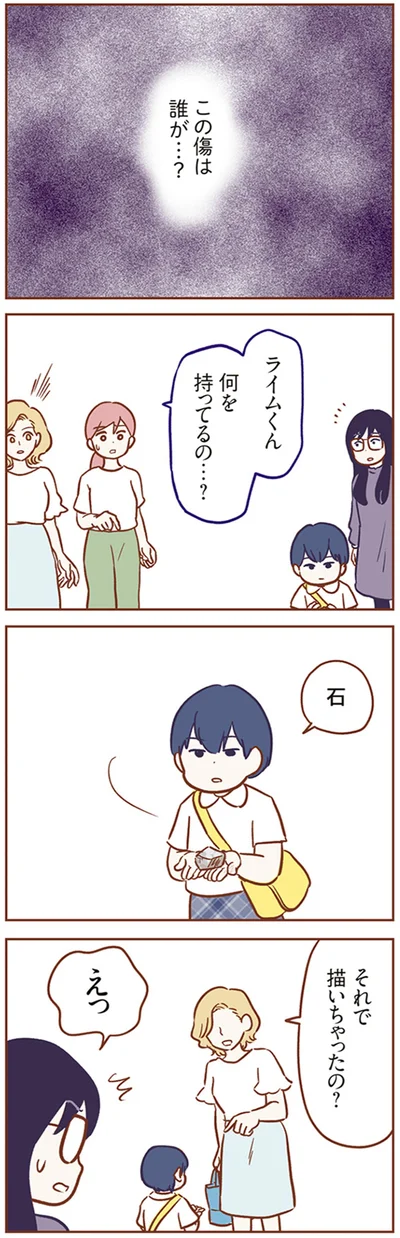 この傷は誰が…？