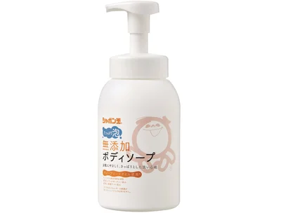 【乾燥肌、普通肌、敏感肌に】無添加ボディソープたっぷり泡ボトル／シャボン玉石けん