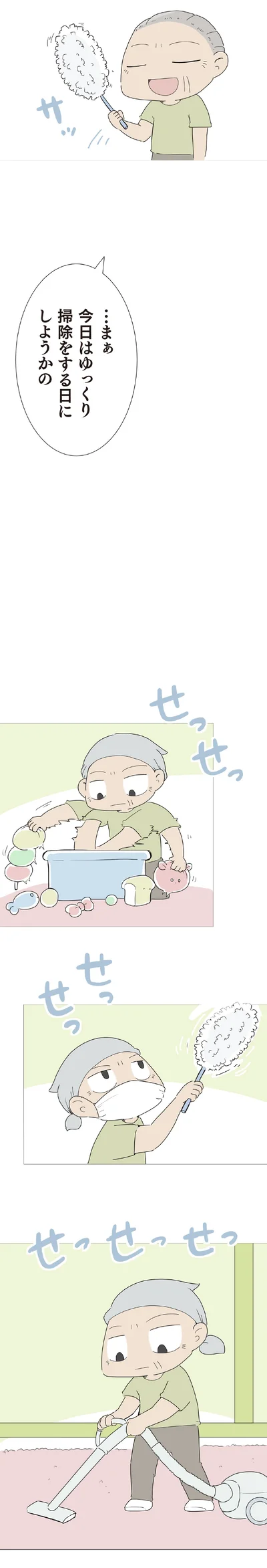 ゆっくり掃除をする日にしようかの