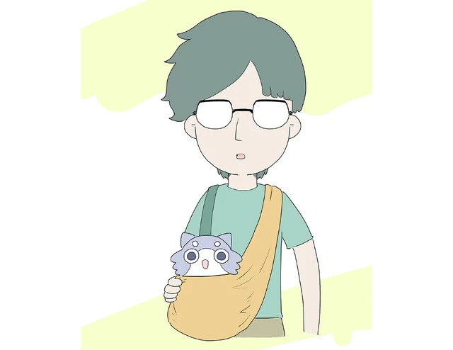 「こちらに迷子の子猫が…」猫を保護して2週間、突然やってきた来訪者の正体／ハルとゲン（50）