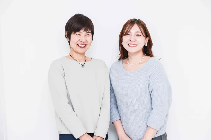 私が教えます▷おぬまともこさん(写真左)私、悩んでます▷臼井愛美さん(写真右)