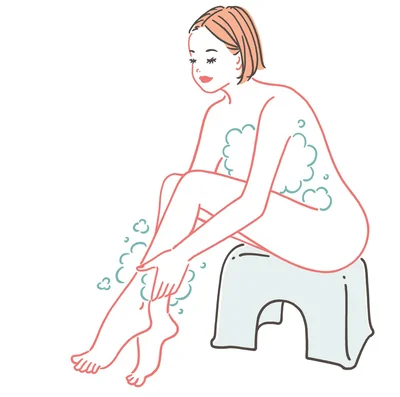 ゴシゴシこすらず全身を手洗い