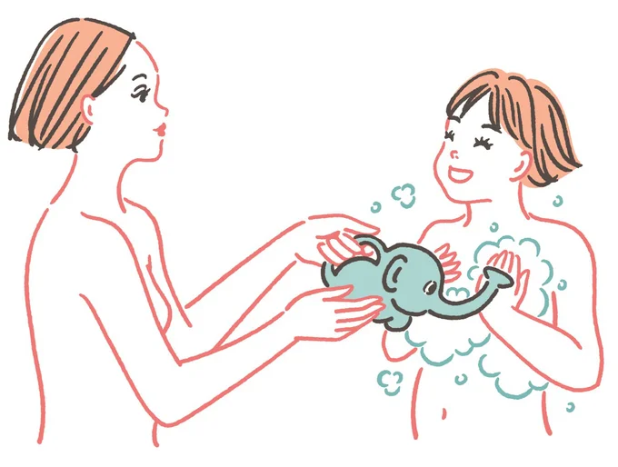 子どもはやさしく楽しく洗おう