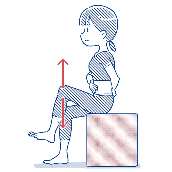 左右交互にひざを上げ下げする