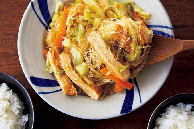 さつま揚げとはるさめで食べごたえばっちり「キャベツとさつま揚げのはるさめ煮」