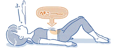 口から息を8秒かけて細くゆっくりと吐き出す