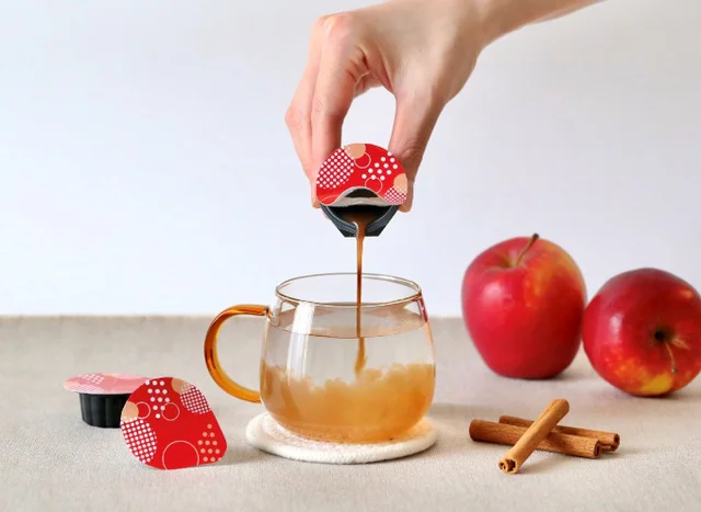 じゅわっと広がるりんごの果汁感！水やお湯で割るだけで「りんご紅茶」が手軽に完成