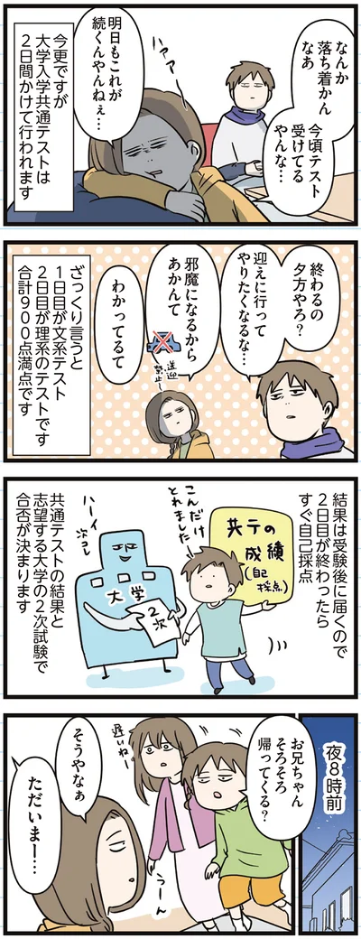 今頃テスト受けてるやんな…
