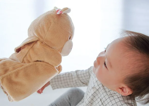 【新感覚の知育おもちゃ】くまのハンドパペットで親子のコミュニケーションをもっと楽しく♪