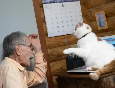 強力な猫パンチにお父さんも顔負け▶新しい言葉を生んだ話題の投稿は？（⇒次へ）