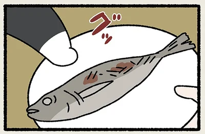 お皿を引こうとすると