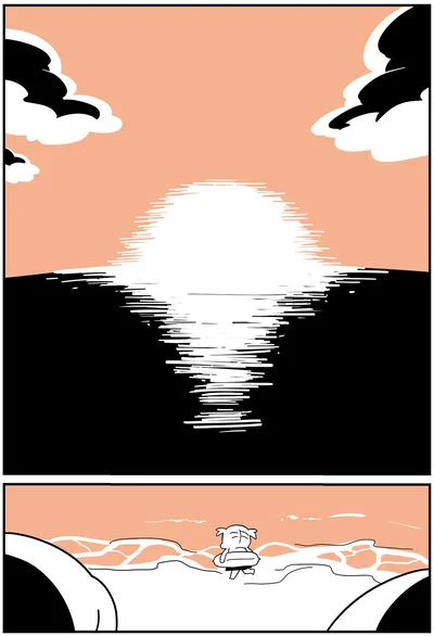 海で…