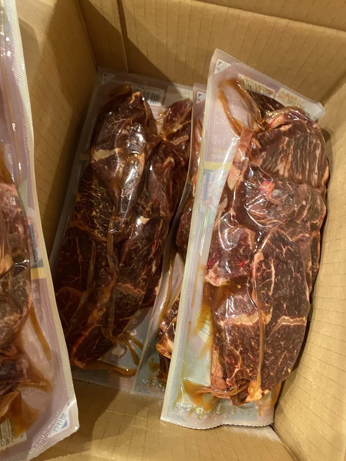 [岩手県花巻市]の返礼品厚切り牛ハラミ 2kg（500g×４パック） を開封！こんなに届くのが嬉しすぎる！